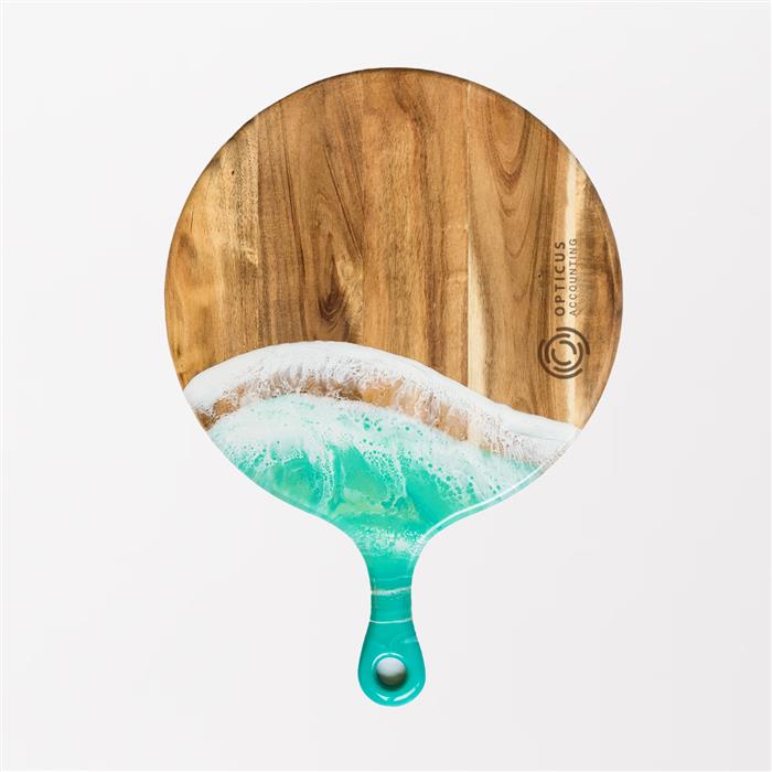 Round Paddle Acacia Cheese Board 14