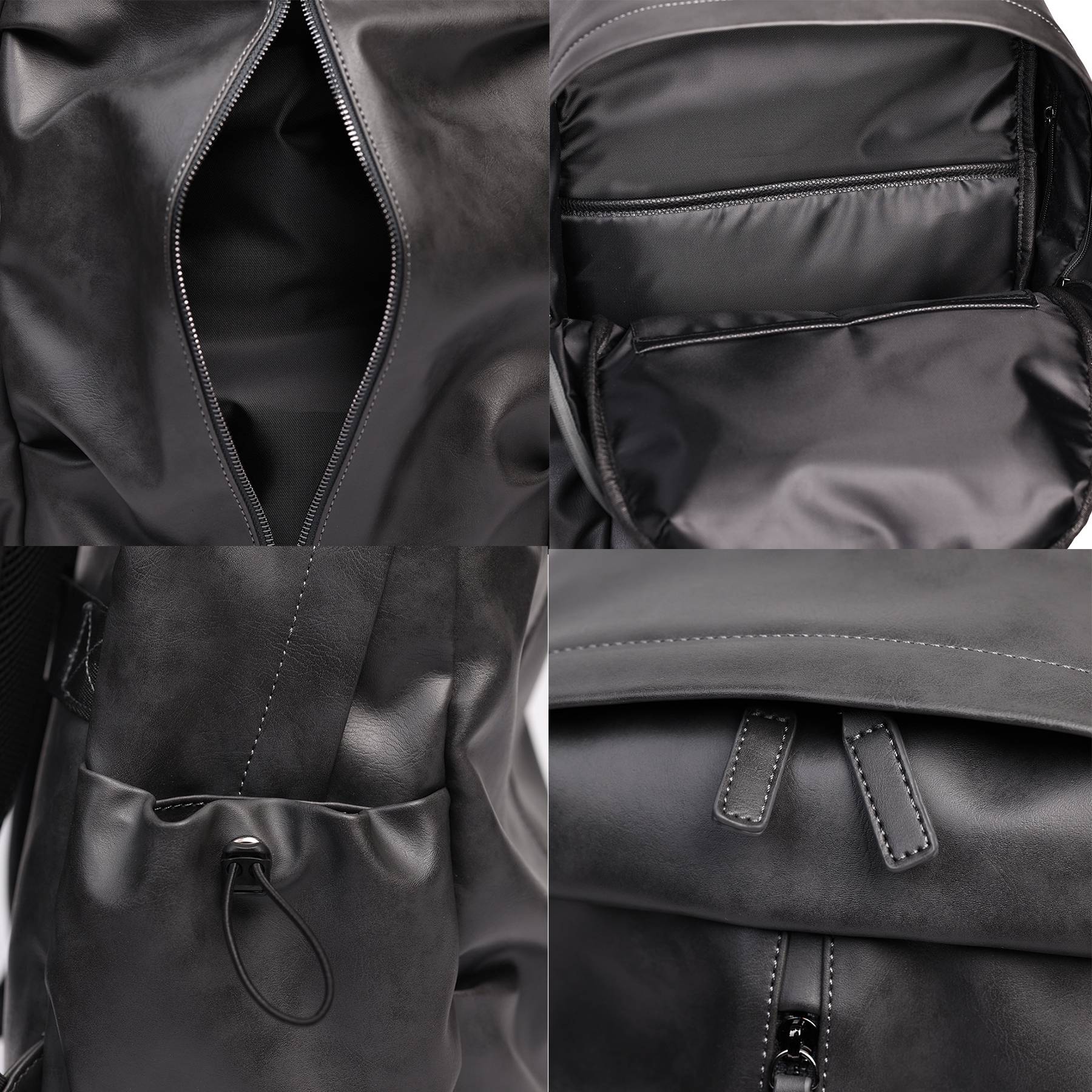 PU Leather Backpack for men 4