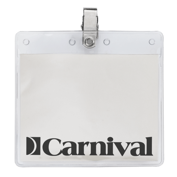 4" x 3" Printed Horizontal Vinyl Pouch with Bulldog Clip 2