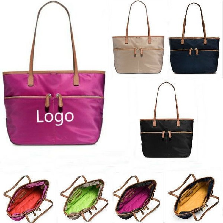 Fashion Nylon Tote Bag, custom tote bag with logo imprint 2