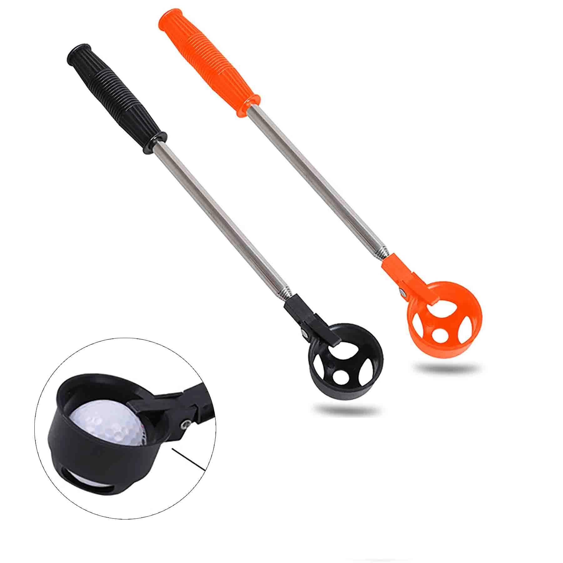 Golf Ball Retriever Telescopic With Automatic Locking Scoop 1