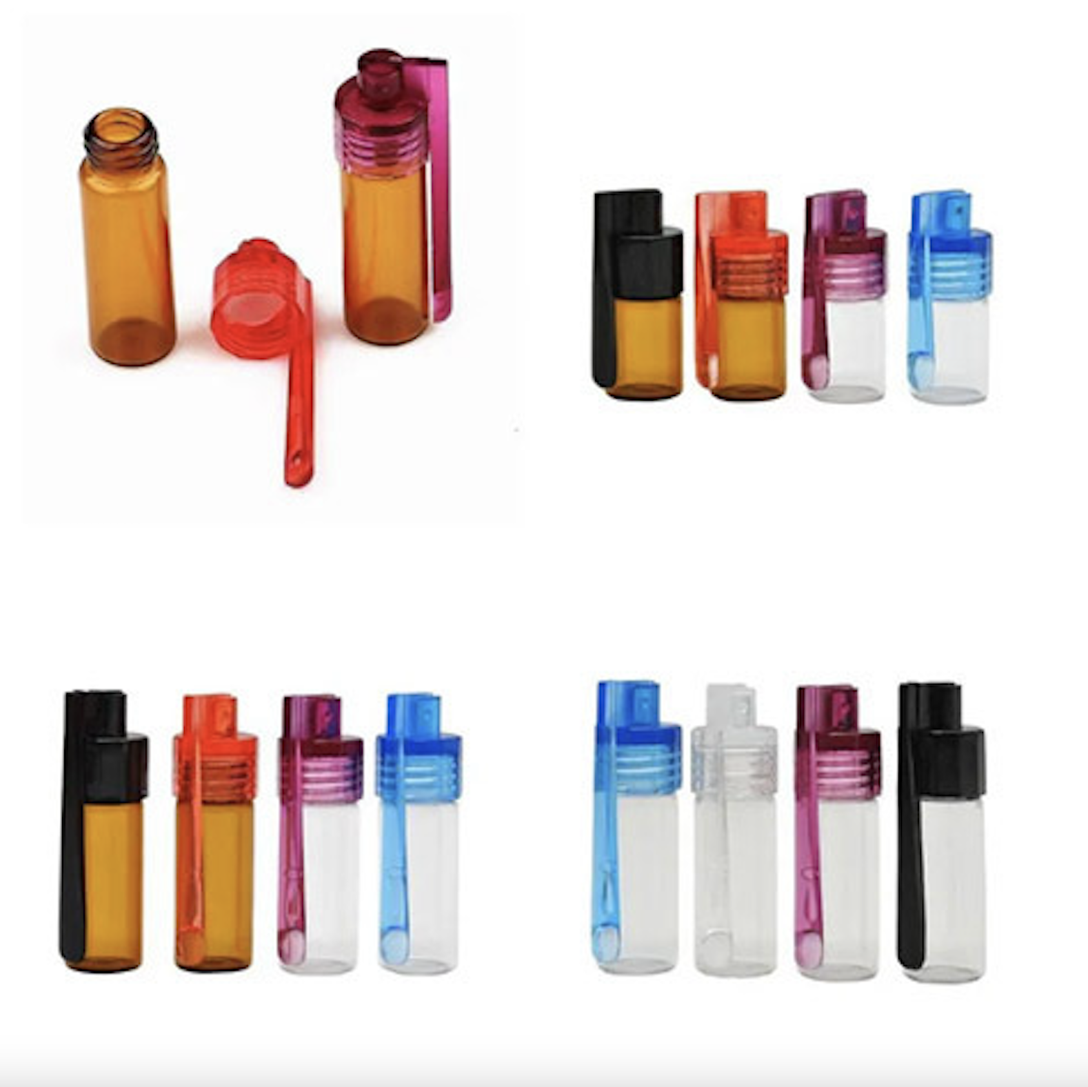 Glass Bottle Pill Box With Spoon 5