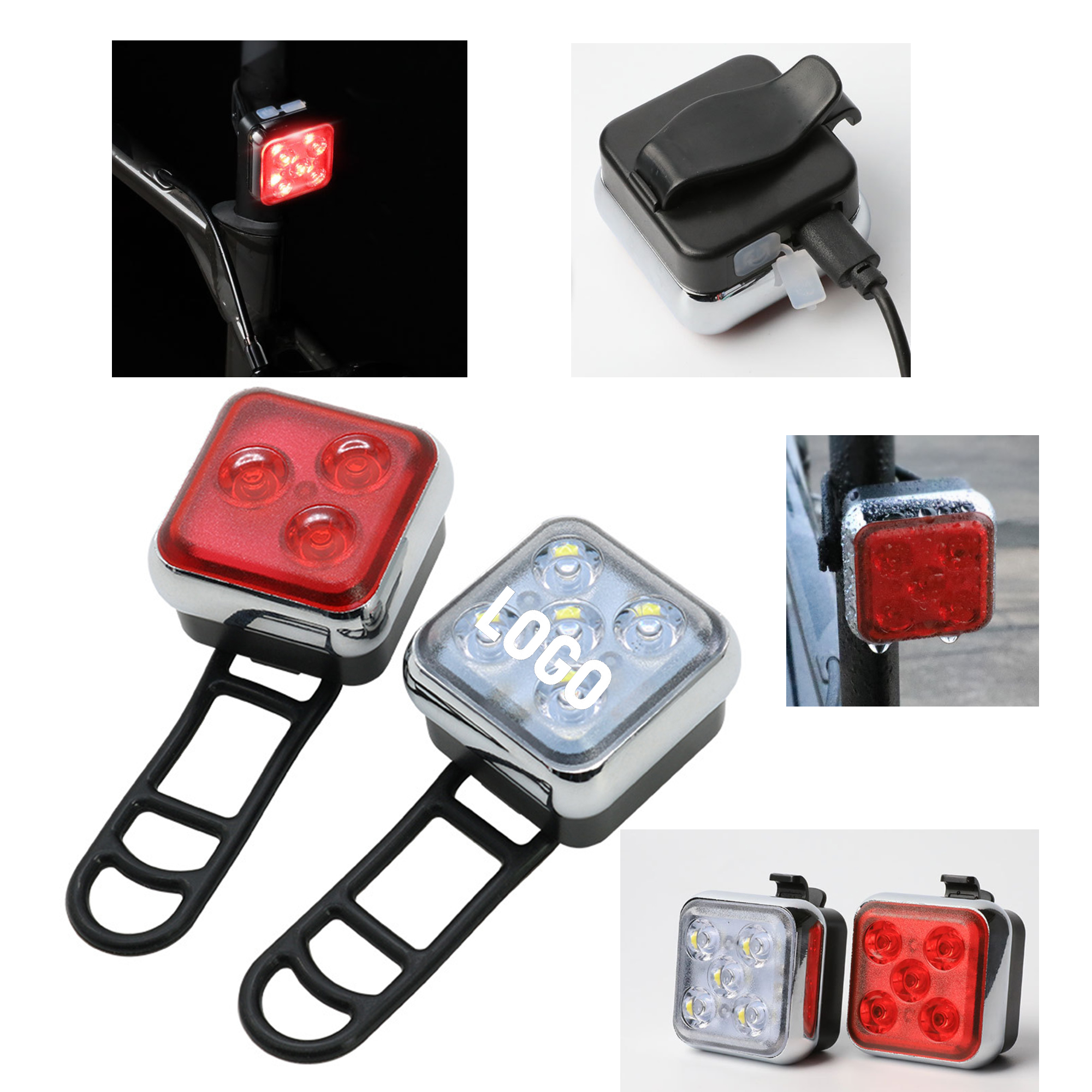 USB Waterproof Bicycle Reflector 2