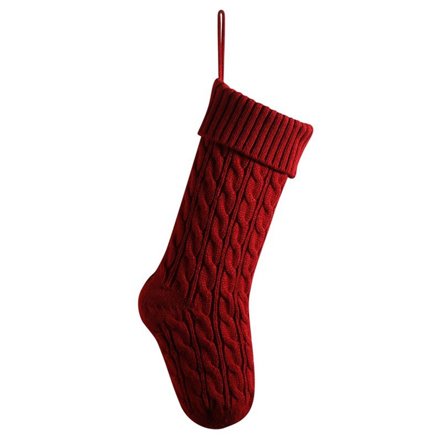 Large Knitted Hanging Christmas Stockings 10