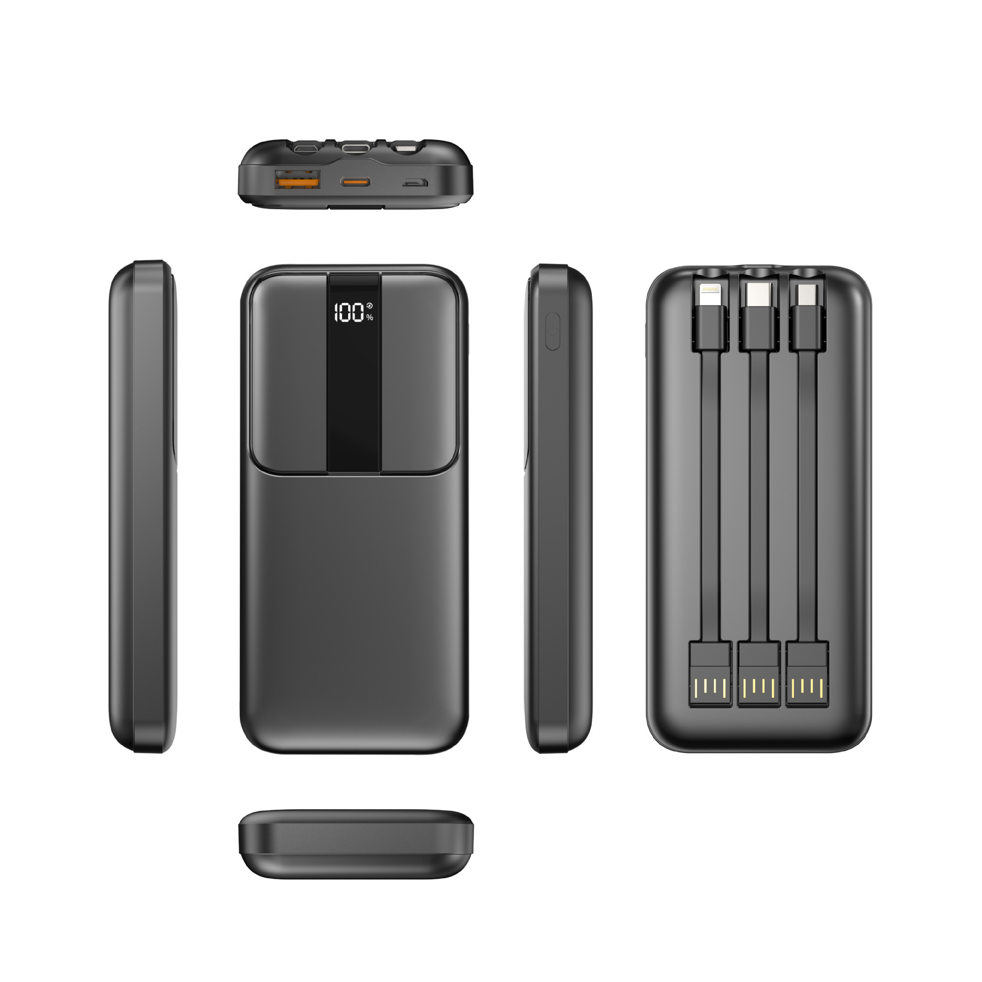 10000 Mah Power Bank W/ 3 Cables 3