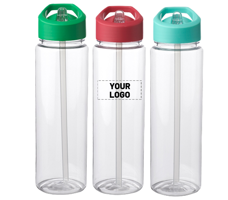 Plastic Bottle with Sip Straw and Handle, 24 oz. 6