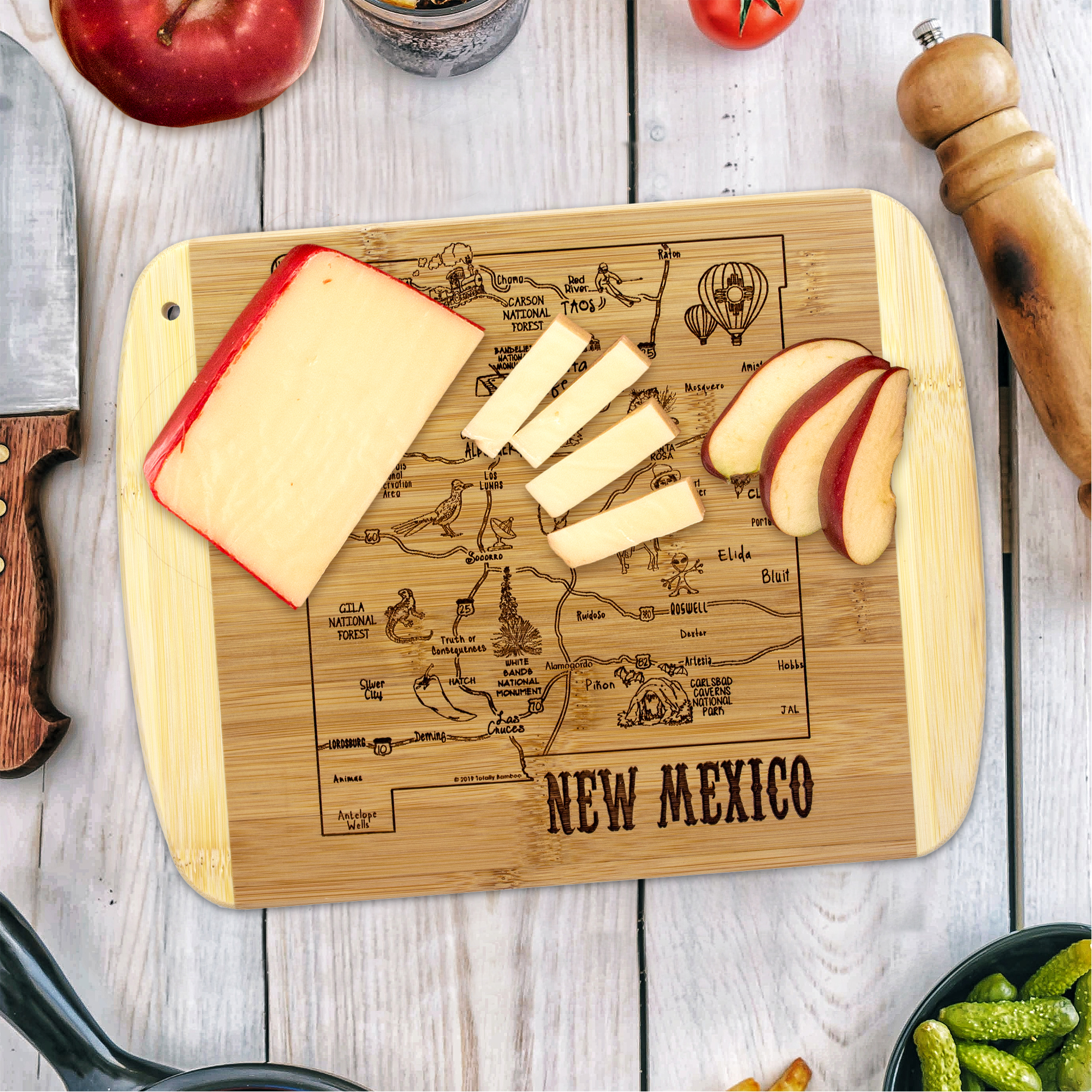 A Slice of Life New Mexico Serving & Cutting Board 8