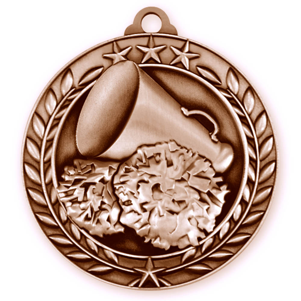 Cheerleading Wreath Award Medallion (2-3/4") 4