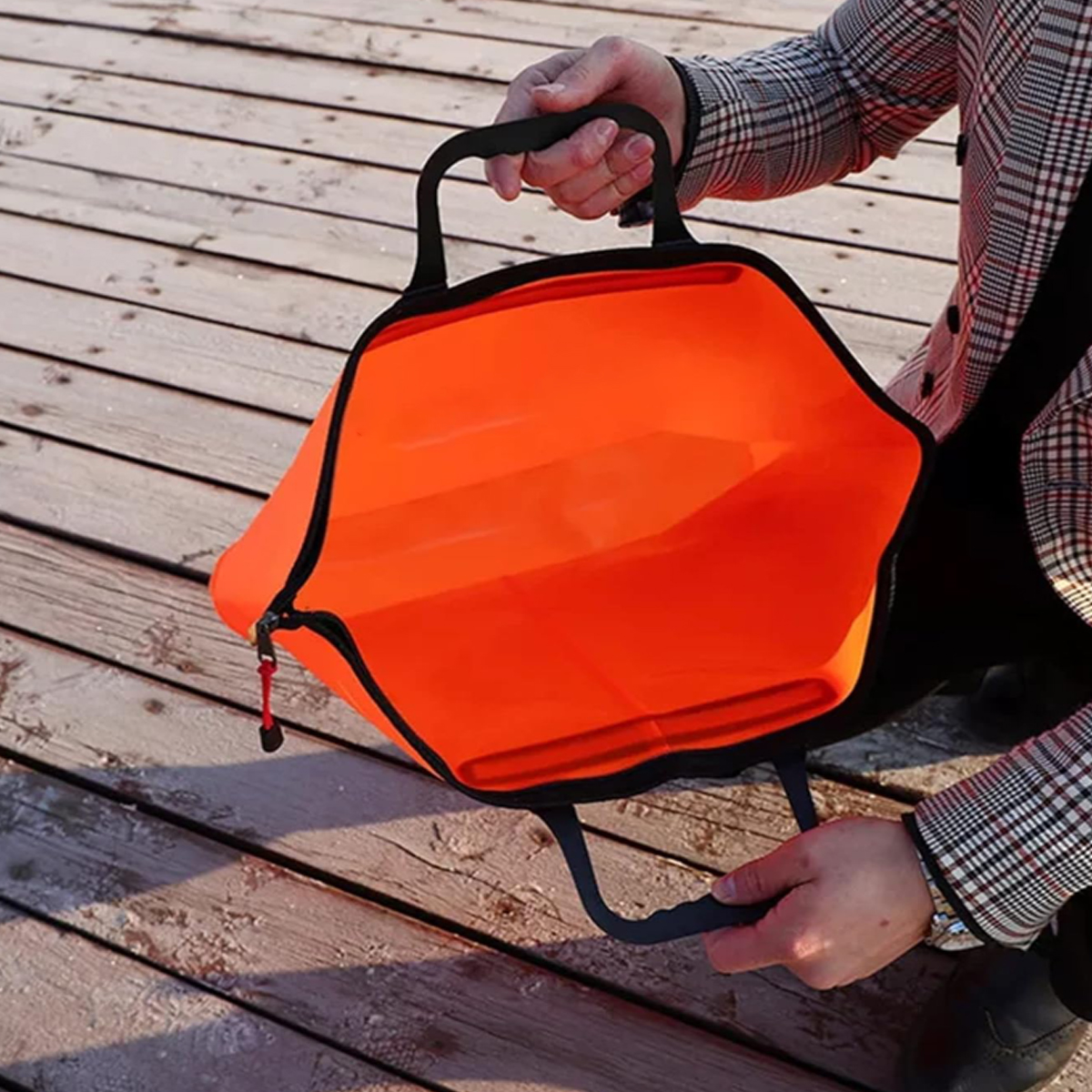 EVA Fishing Gear Storage Bag with Zipper and Handle 2