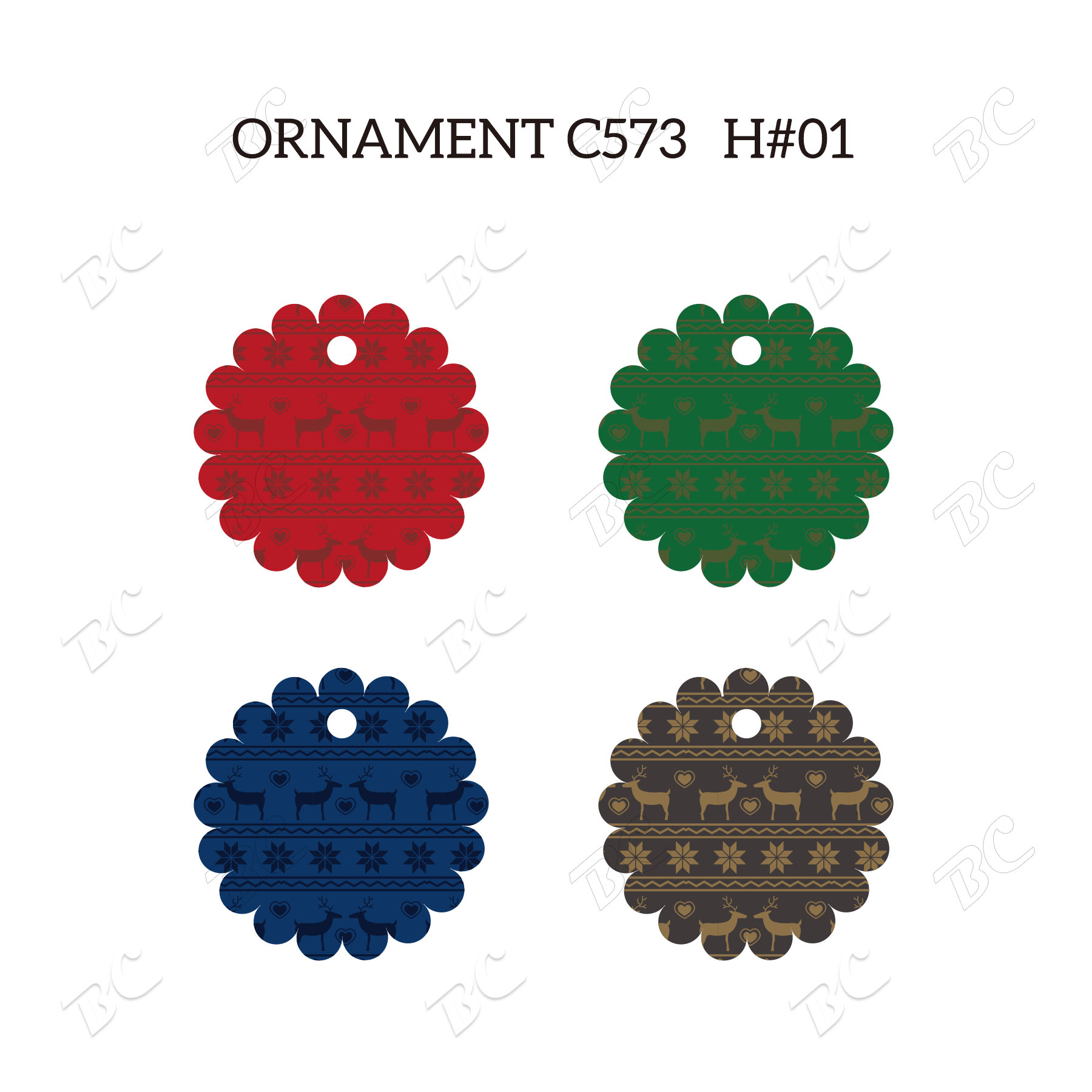 Free Shipping Full Color Christmas Ornament - Flower 10