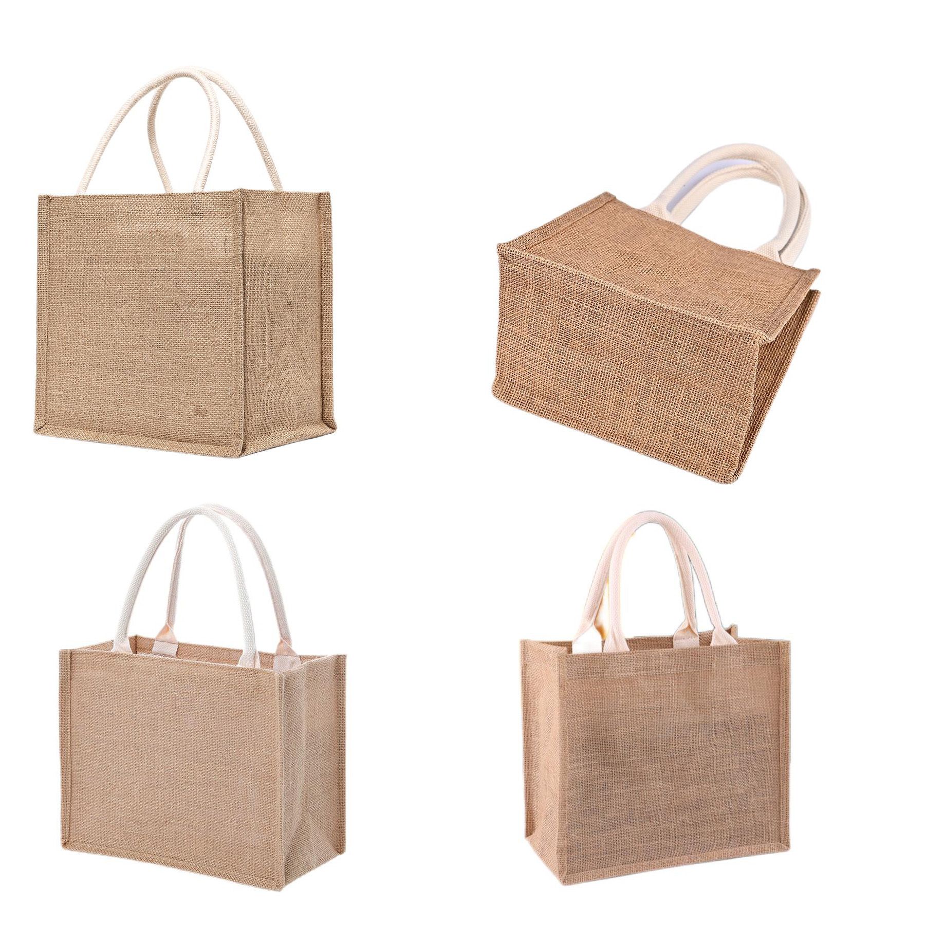 Custom Jute Tote Bags, custom tote bag with logo imprint 1
