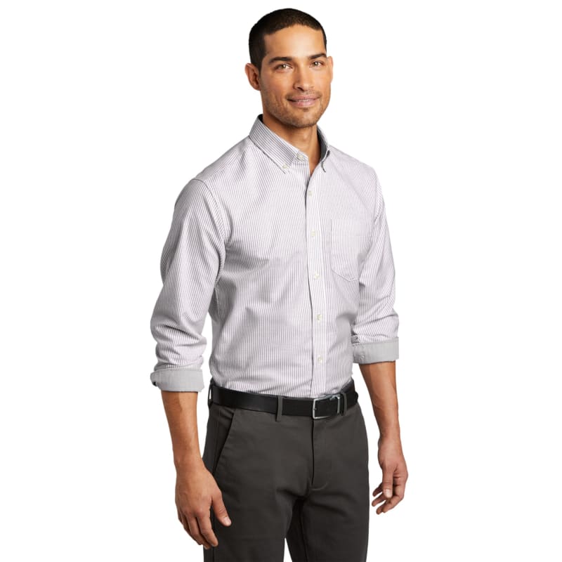 Port Authority SuperPro Oxford Stripe Shirt. 8