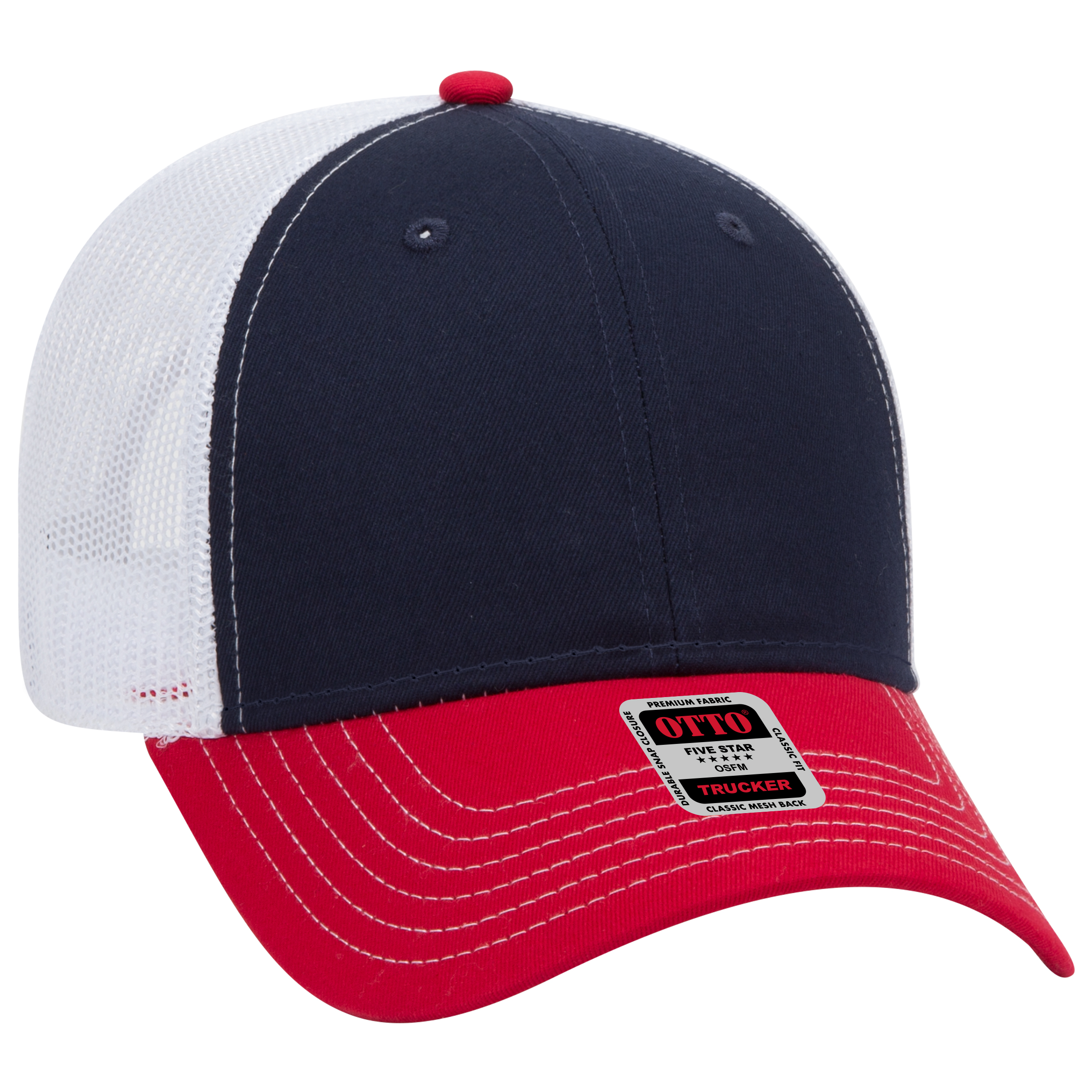 OTTO CAP® 6 Panel Low Profile Mesh Back Trucker Hat 48