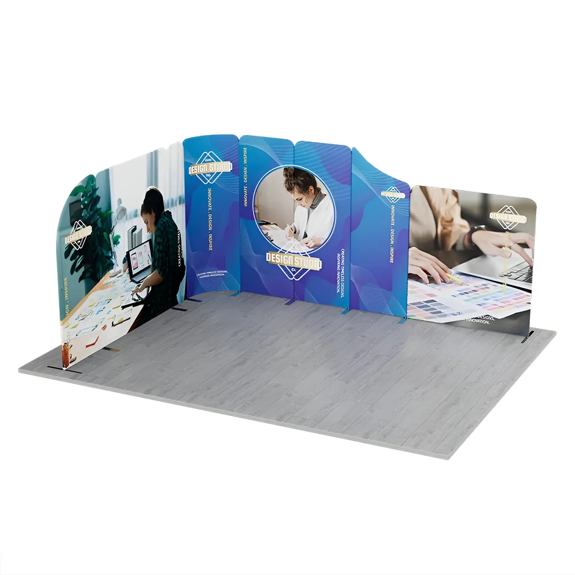 16.4x13ft Magnetic Modular Fabric Displays - L Shape 5