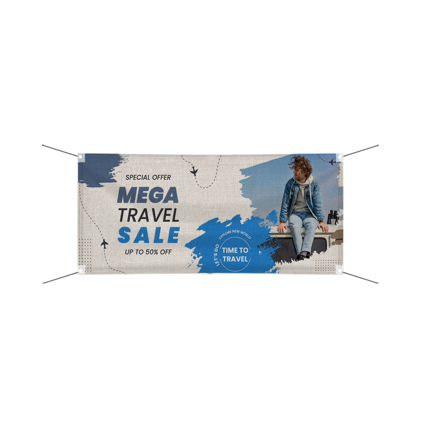 Canvas Banners with Ultra-Strong Adhesive Tabs (1 Ft x 1 Ft) 2