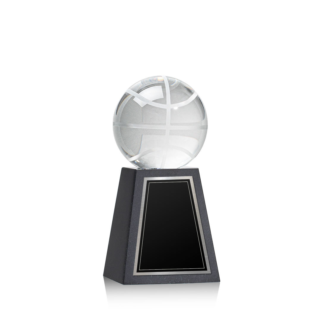Basketball Award on Tall Marble Base 3