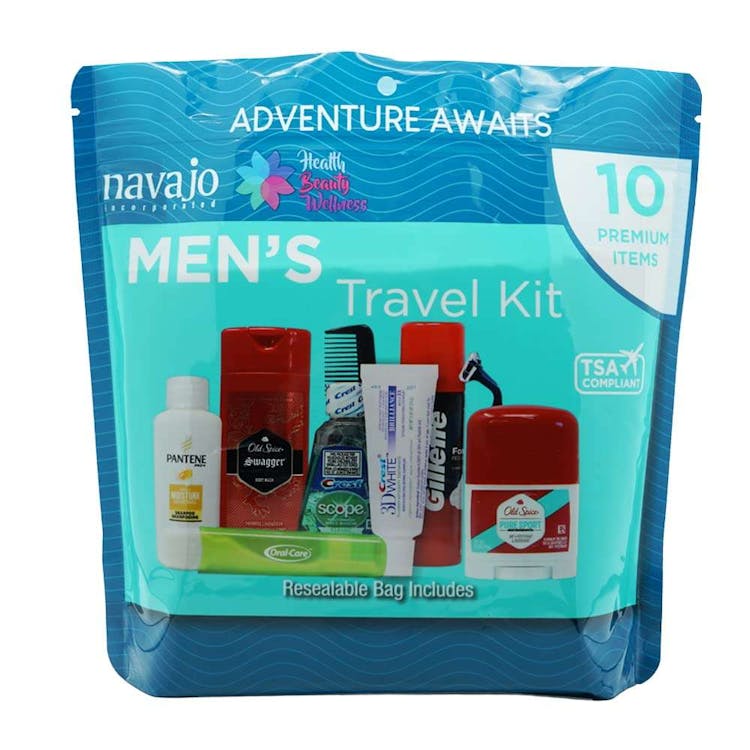 Men's Zip Bag Travel Kits - 10 Piece TSA Approved 2