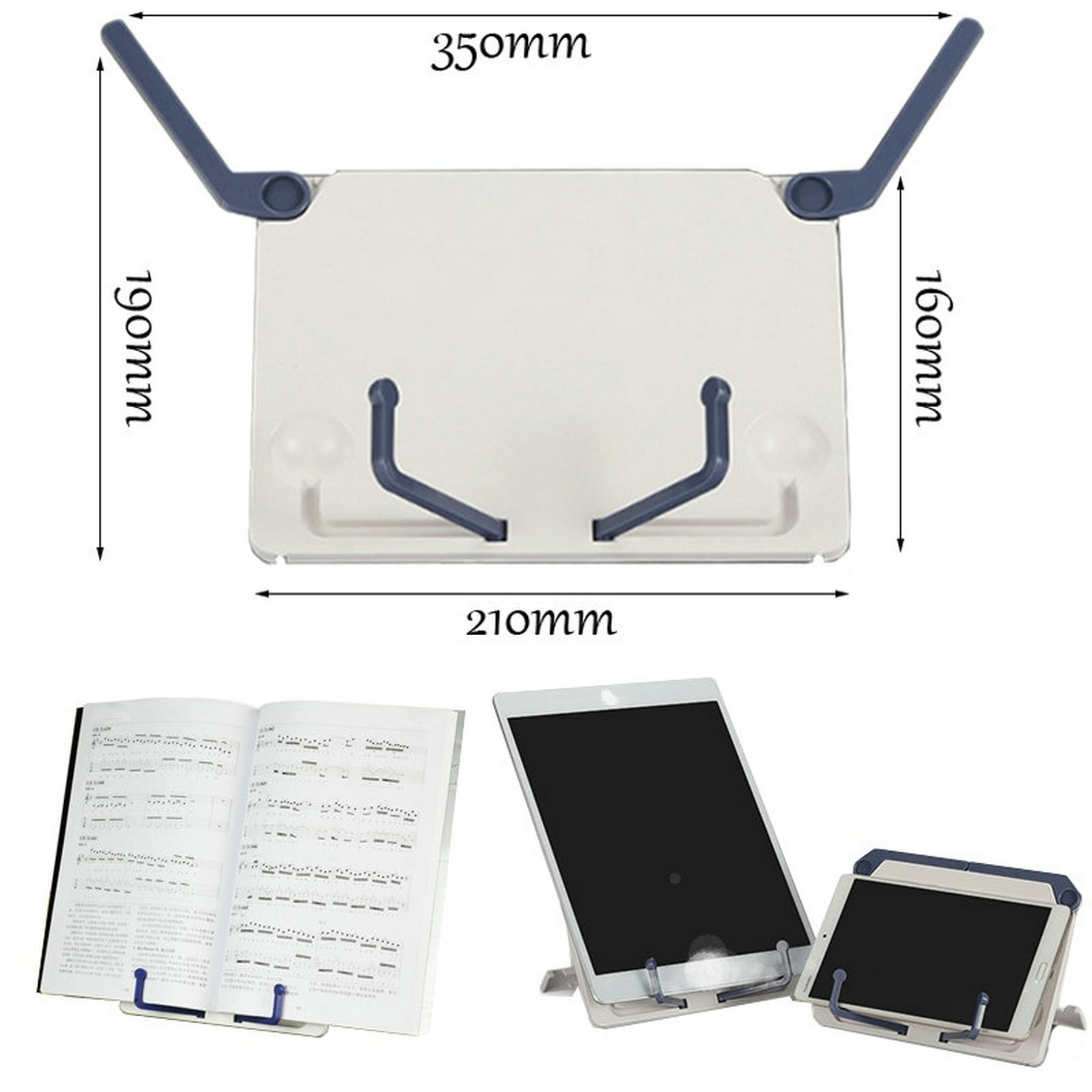 Portable Book Stand Reading Bookshelf Music Rack 2