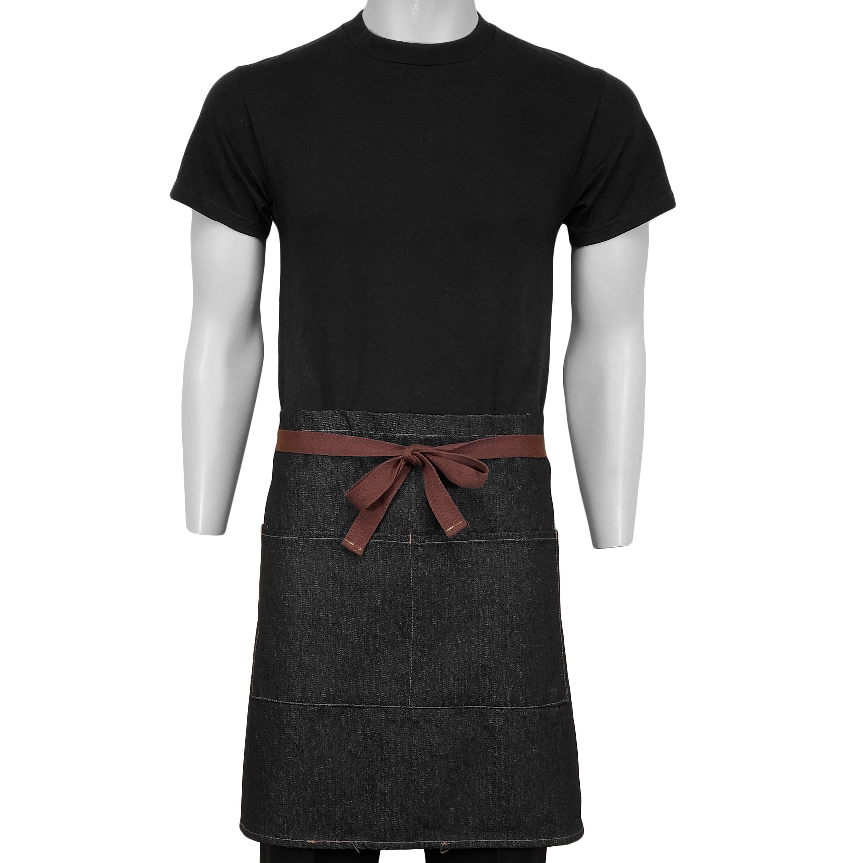 28 in. x 19 in. Denim Half Bistro Apron with Pockets (BLANK) 5