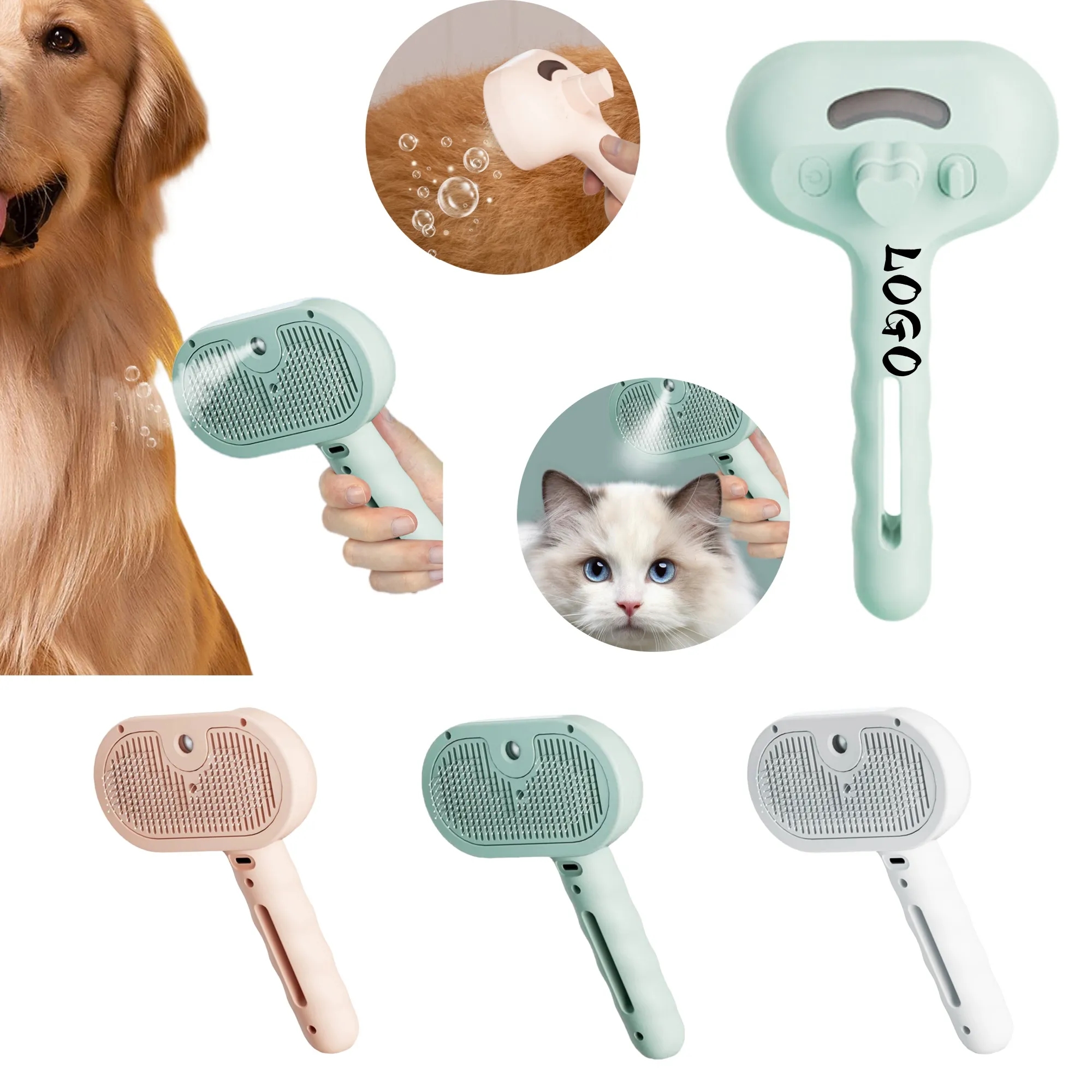 Rechargeable Pet Automatic Spray Styling Comb 3