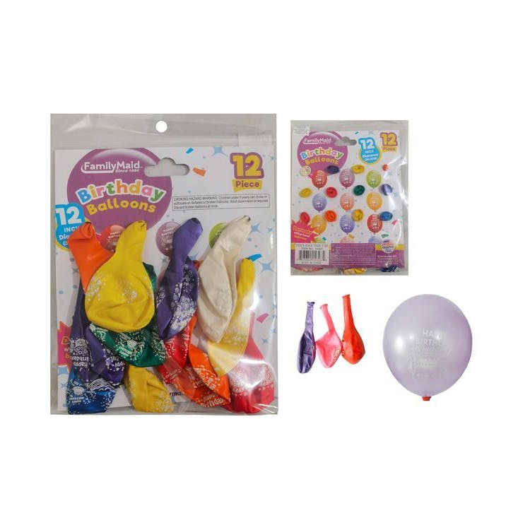 Happy Birthday Balloons - 12 Pack 12" 2