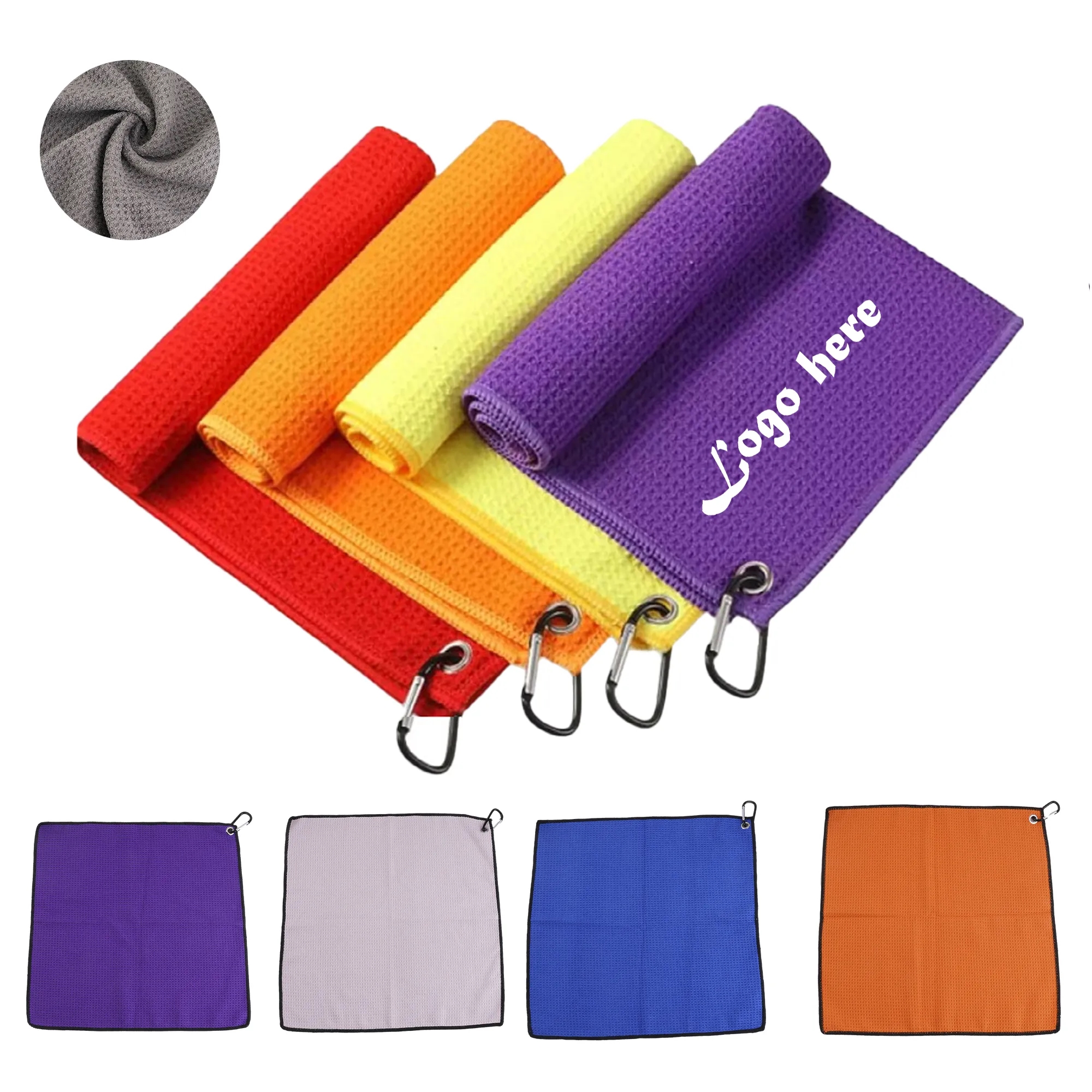 MOQ 100PCS Microfiber Golf Towel 1