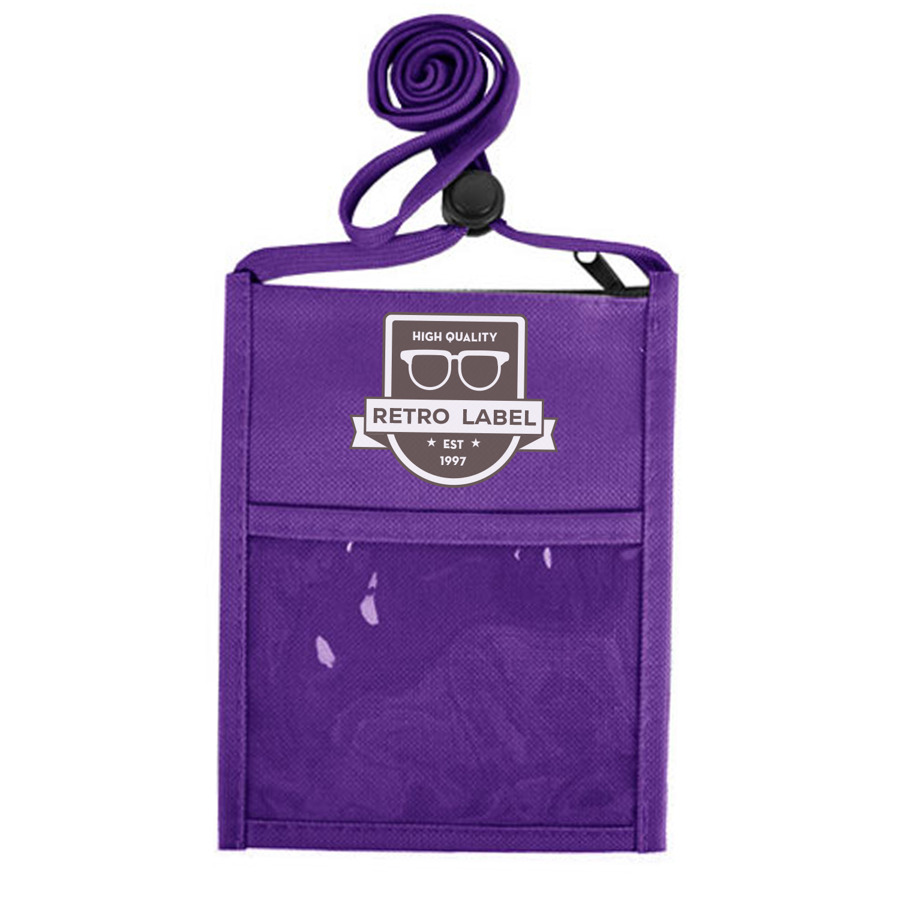 Adjustable Lanyard Neck Wallet - 6.75" x 5.25"