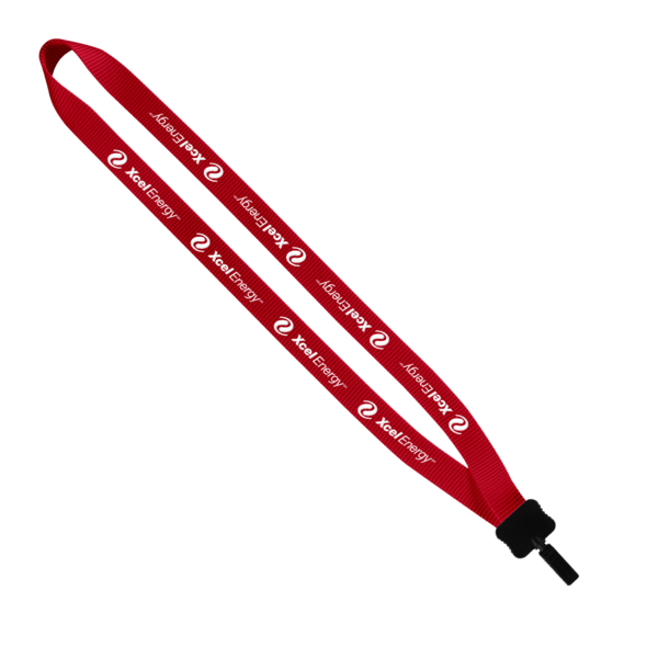3/4" Smooth Nylon Lanyard with Plastic Clamshell & Bulldog Clip 9