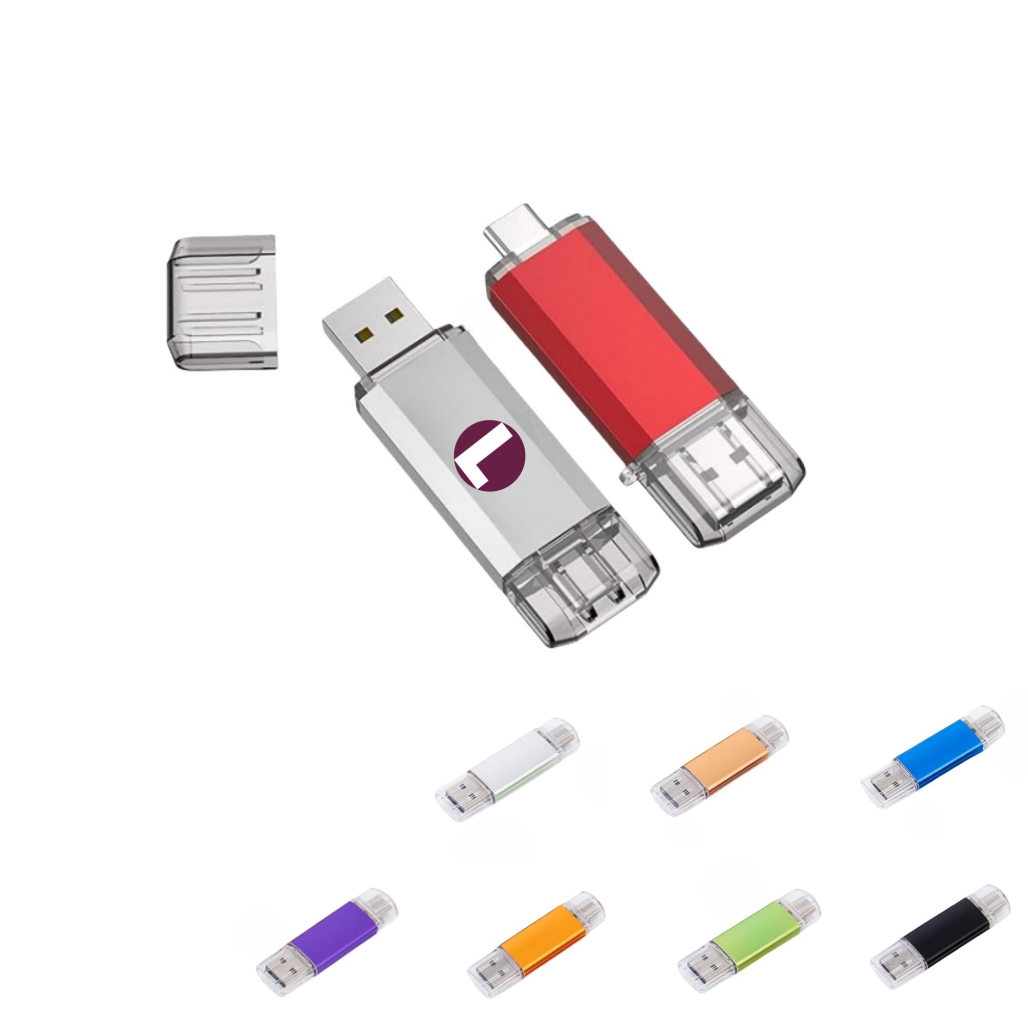 4GB 2 In 1 USB C And Type C Dual Metal Flash Drive 5
