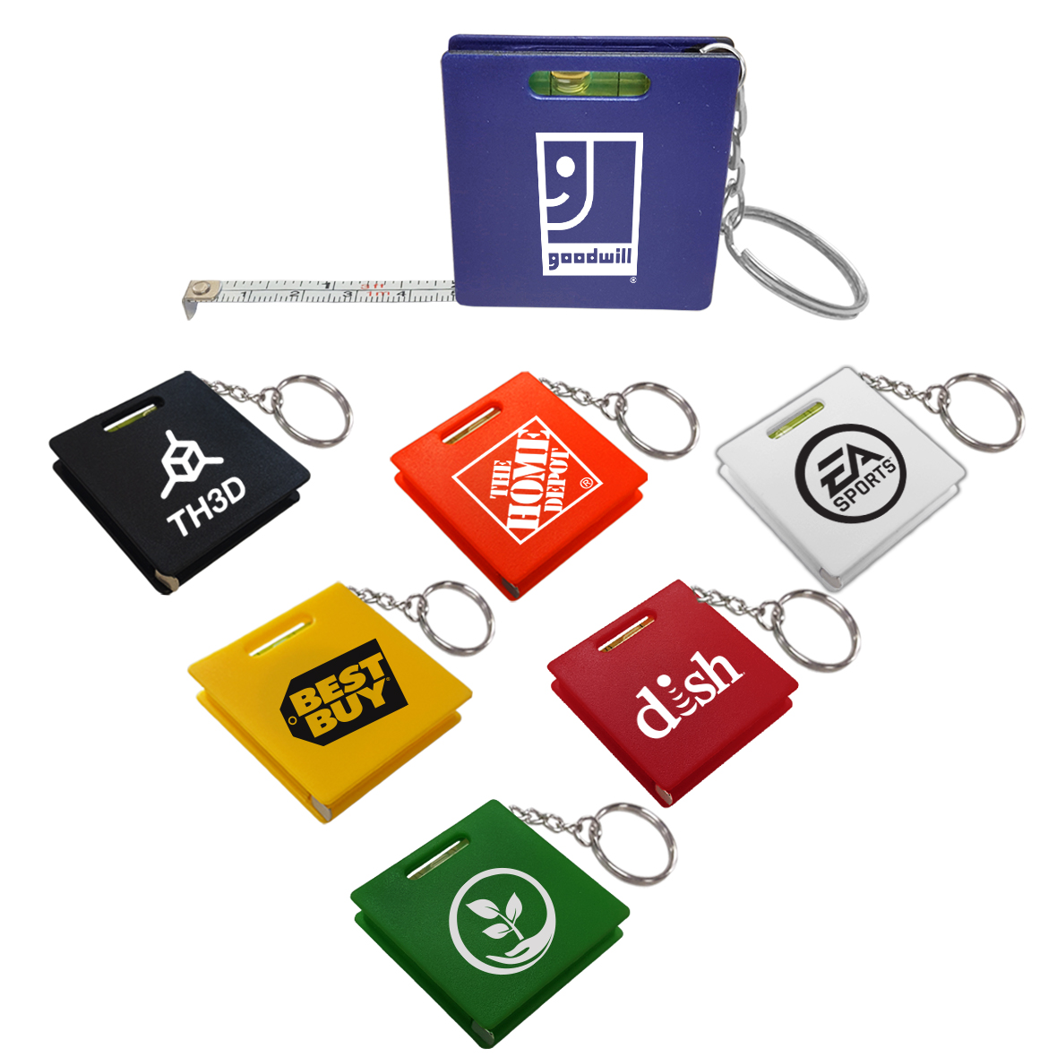 Measuring Tape Keychain With Level - Measures 1 Meter or 39 inches 9