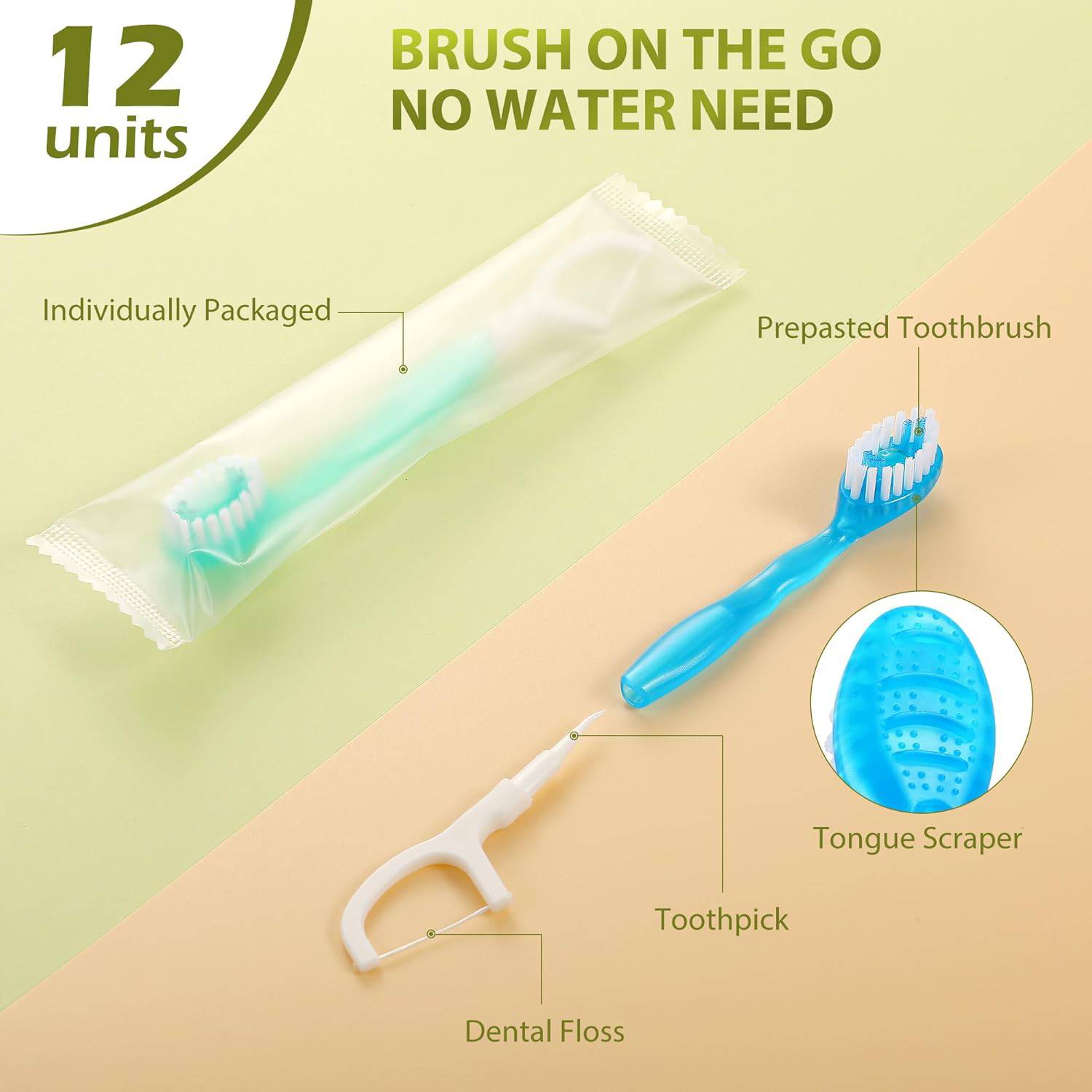 Disposable Mini Portable Toothbrush Dental Floss 4