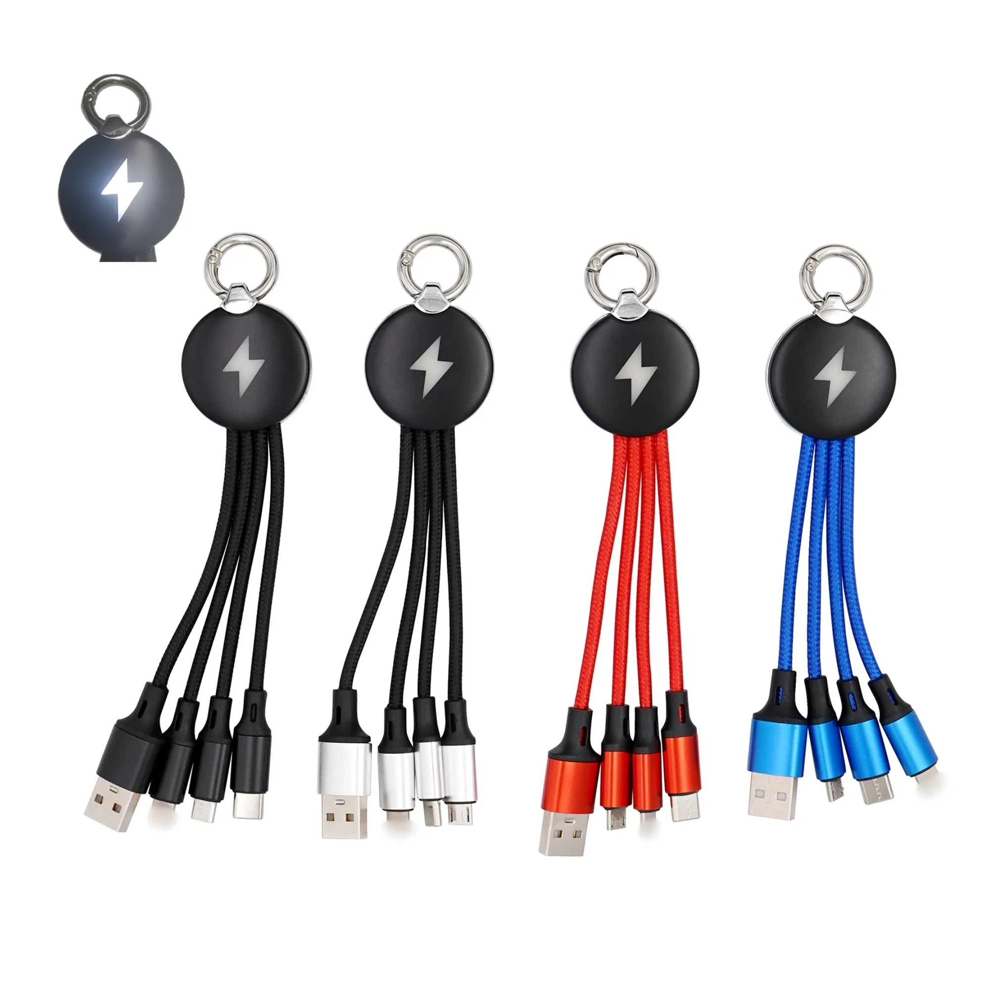 Custom 3 in1 Shine Charging Cable