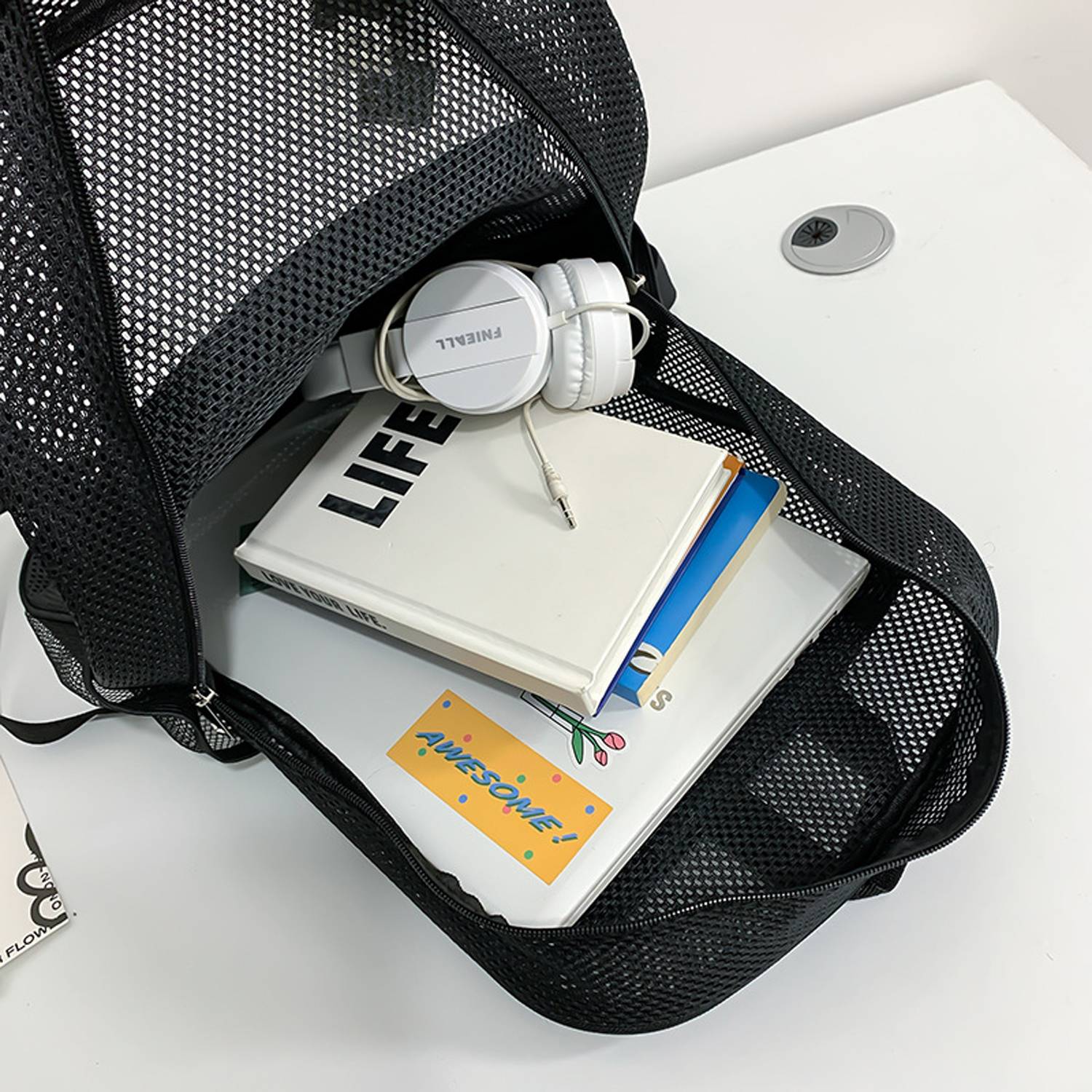 Breathable Mesh Beach Backpack 11