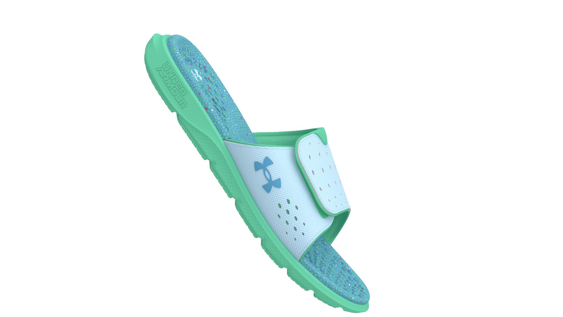 UA Ignite Pro Graphic Footbed Girls' Slides 6