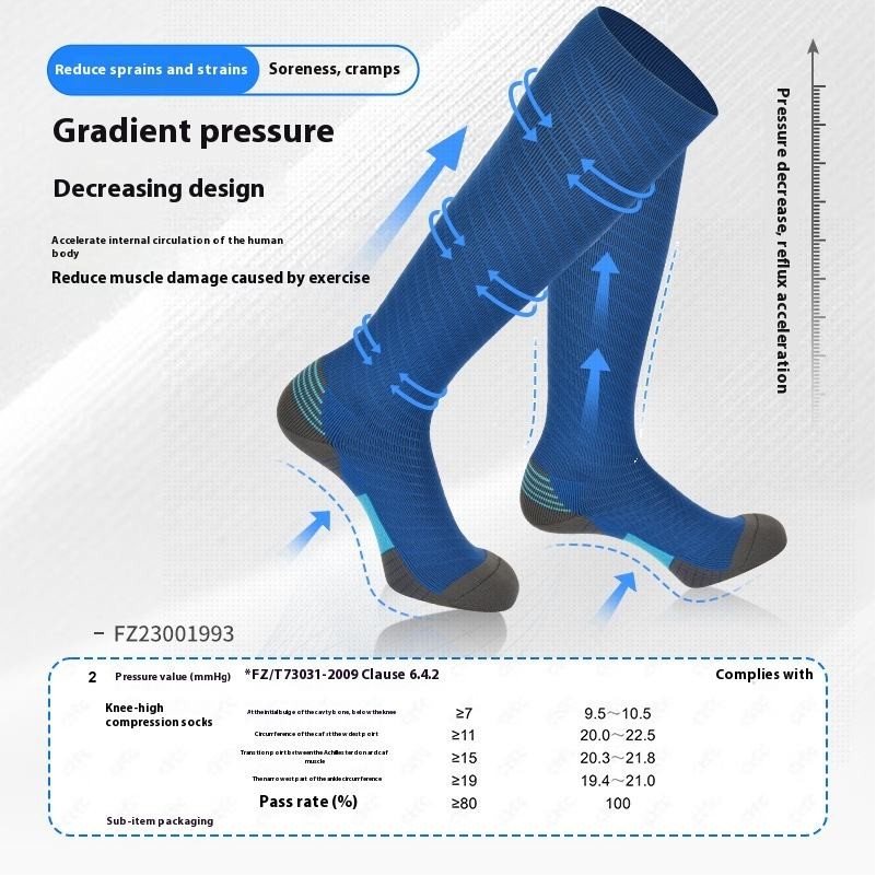 Men Breathable Nylon Running Compression Socks 3