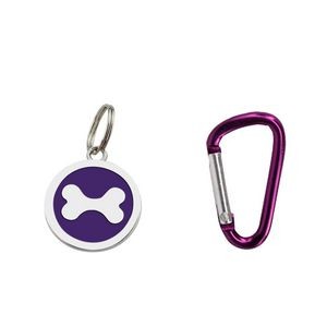 Reliable Round Paw Shaped Dog ID Tag With Carabiner 8