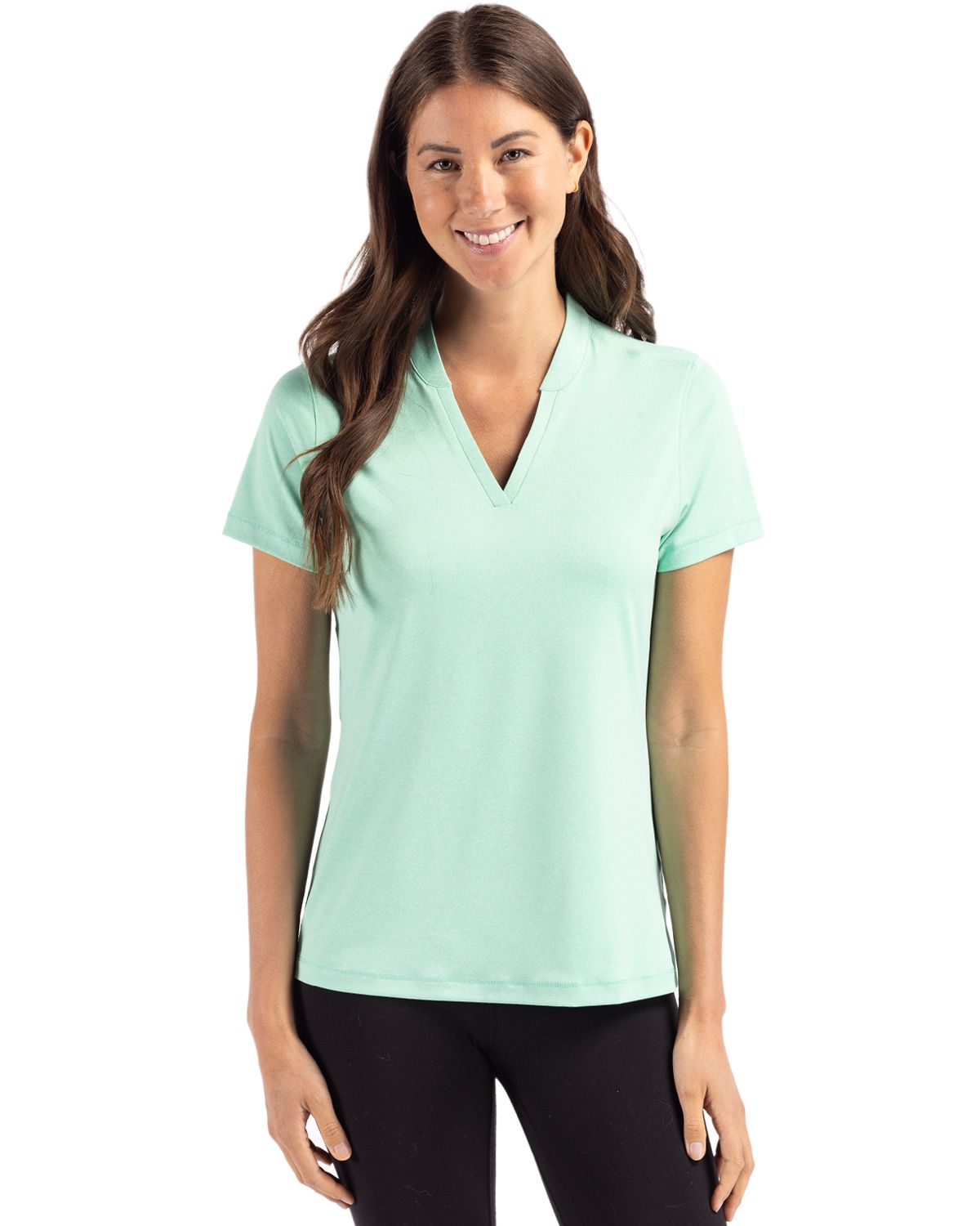 Cutter & Buck Forge Recycled Four-Way Stretch Heathered Womens Blade Top 21