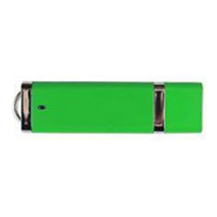 Rectangle Plastic USB Drive w/ Silver Trim 9