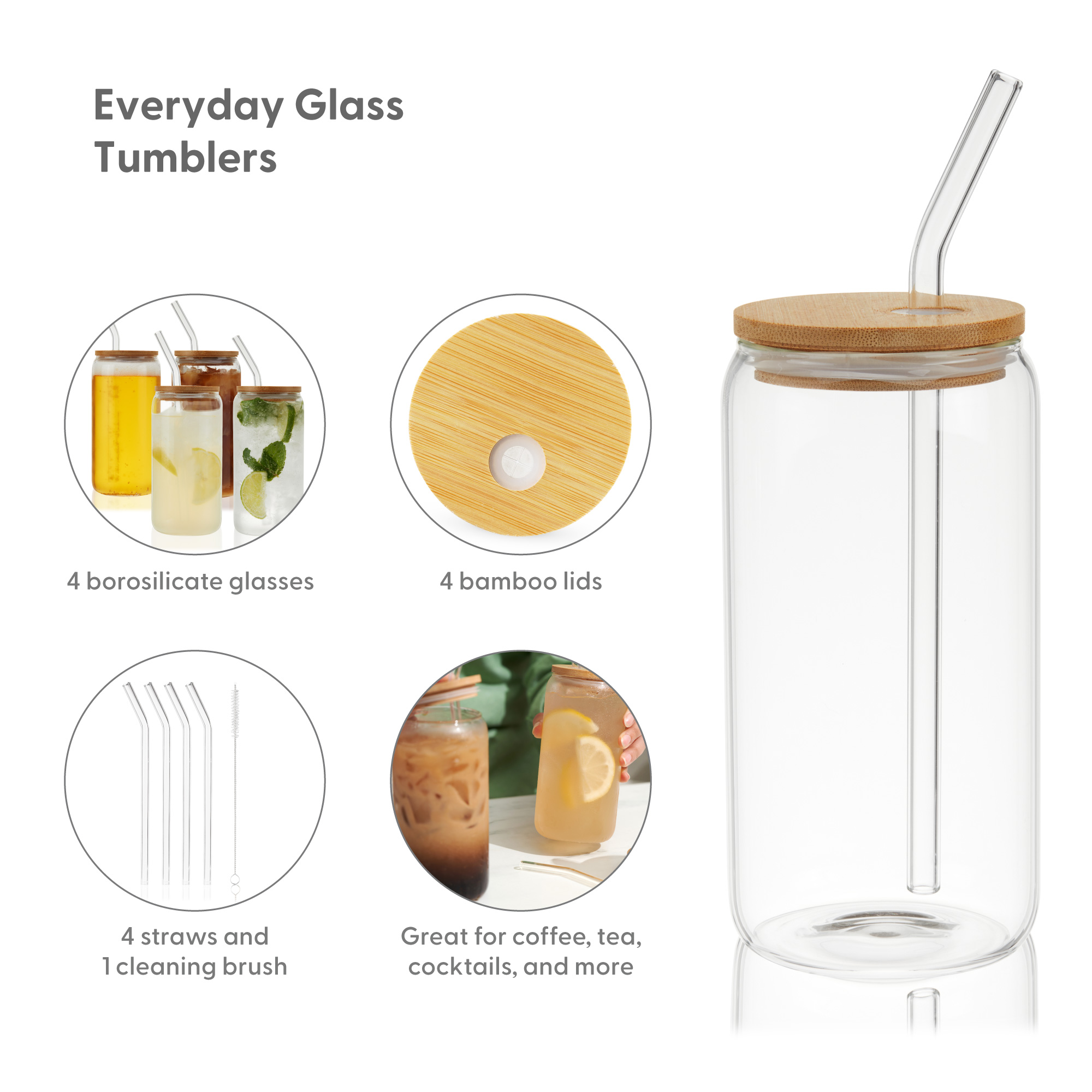 True® Everyday Glass Tumbler, set of 4 11