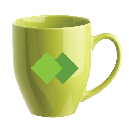 Glossy Bistro Style Ceramic Mug, 16 oz. 17