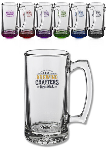12 oz. Libbey Groomsmen Glass Beer Mugs