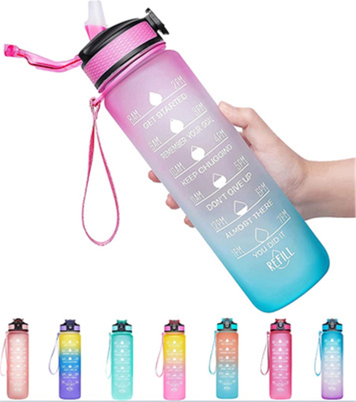 Sport Drinking Water Bottle With Time Marker 2