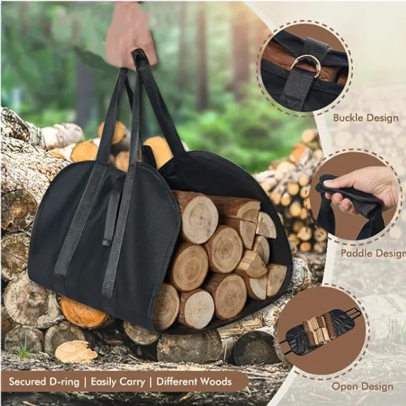Outdoor Firewood Tote Bag, custom tote bag with logo imprint 4