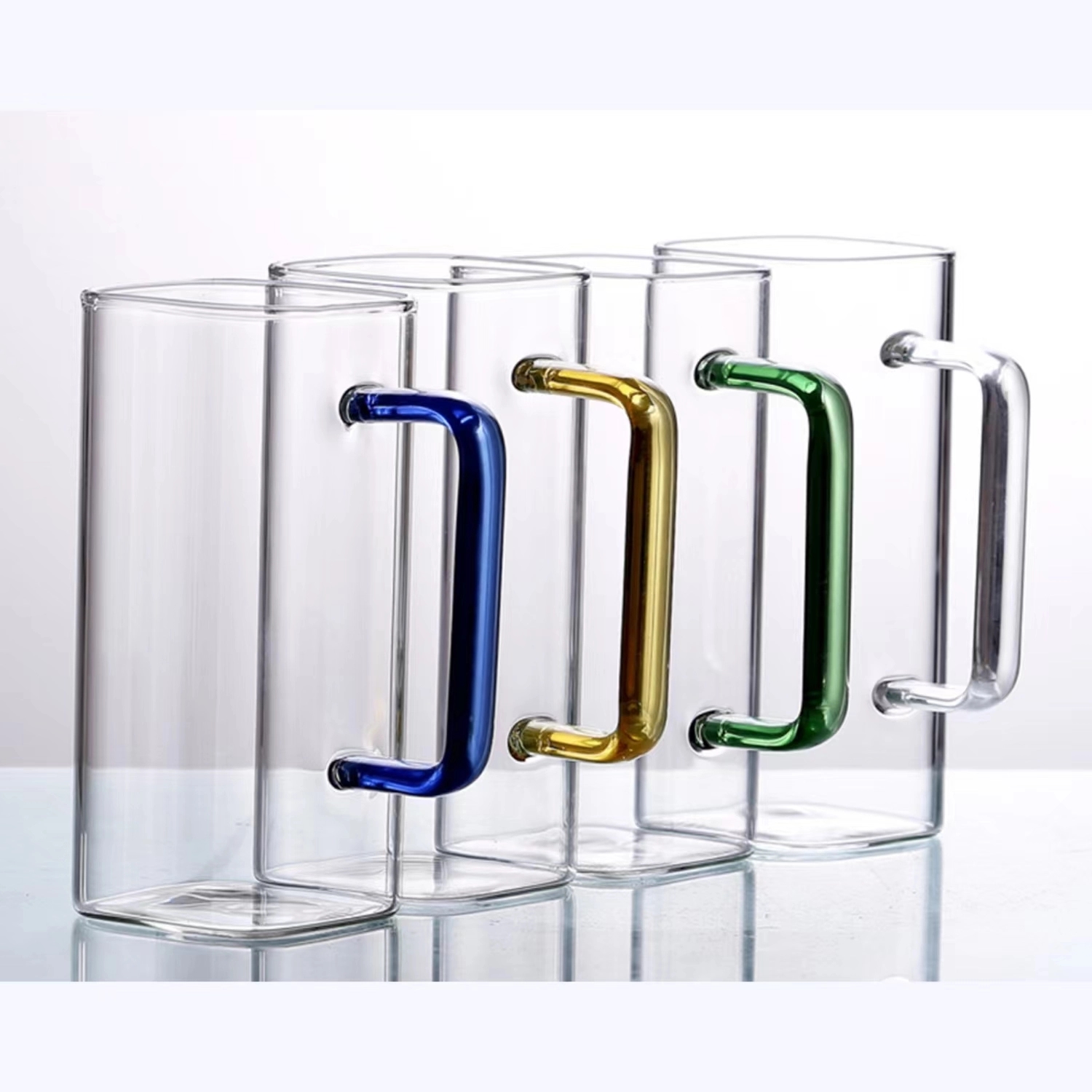 13.5 oz Glass Coffee Milk Tea Cups 3