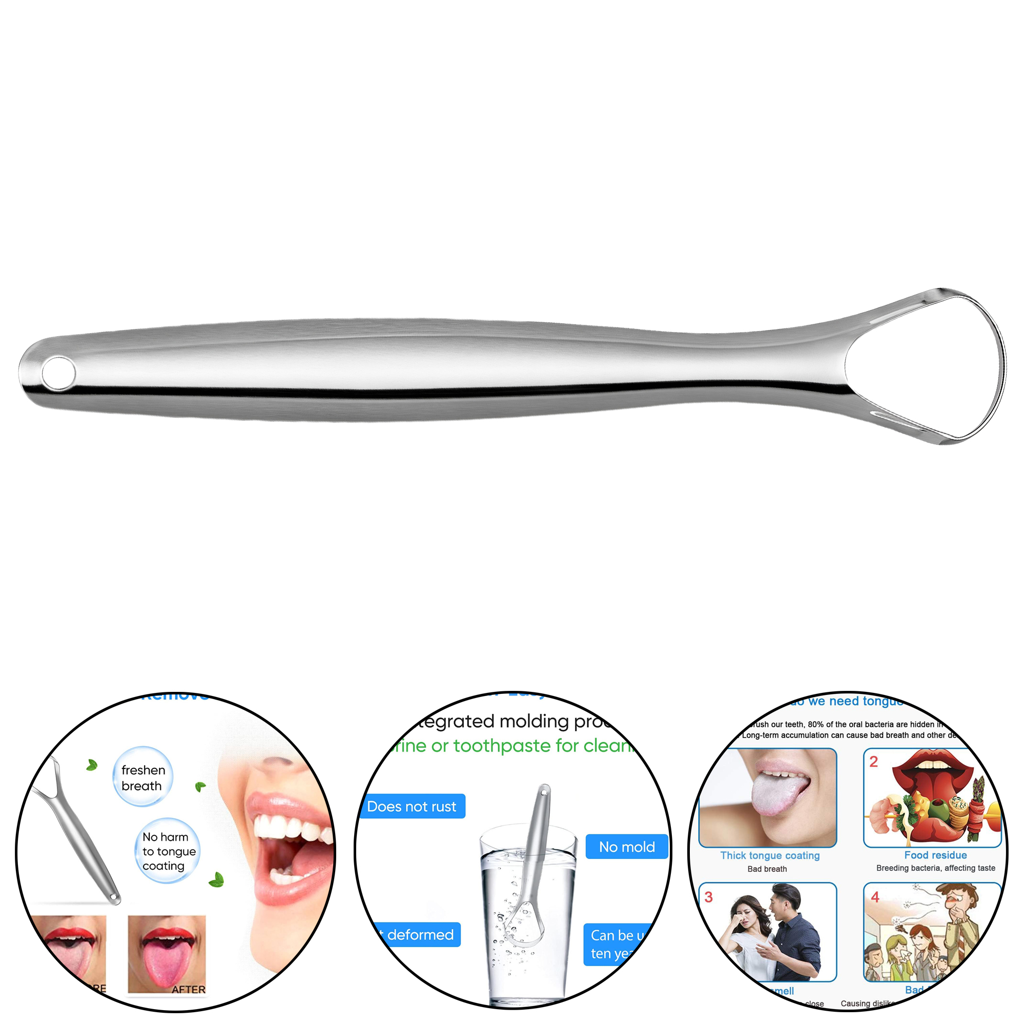 U-Shaped Tongue Scraper for Tongue Cleaning 3