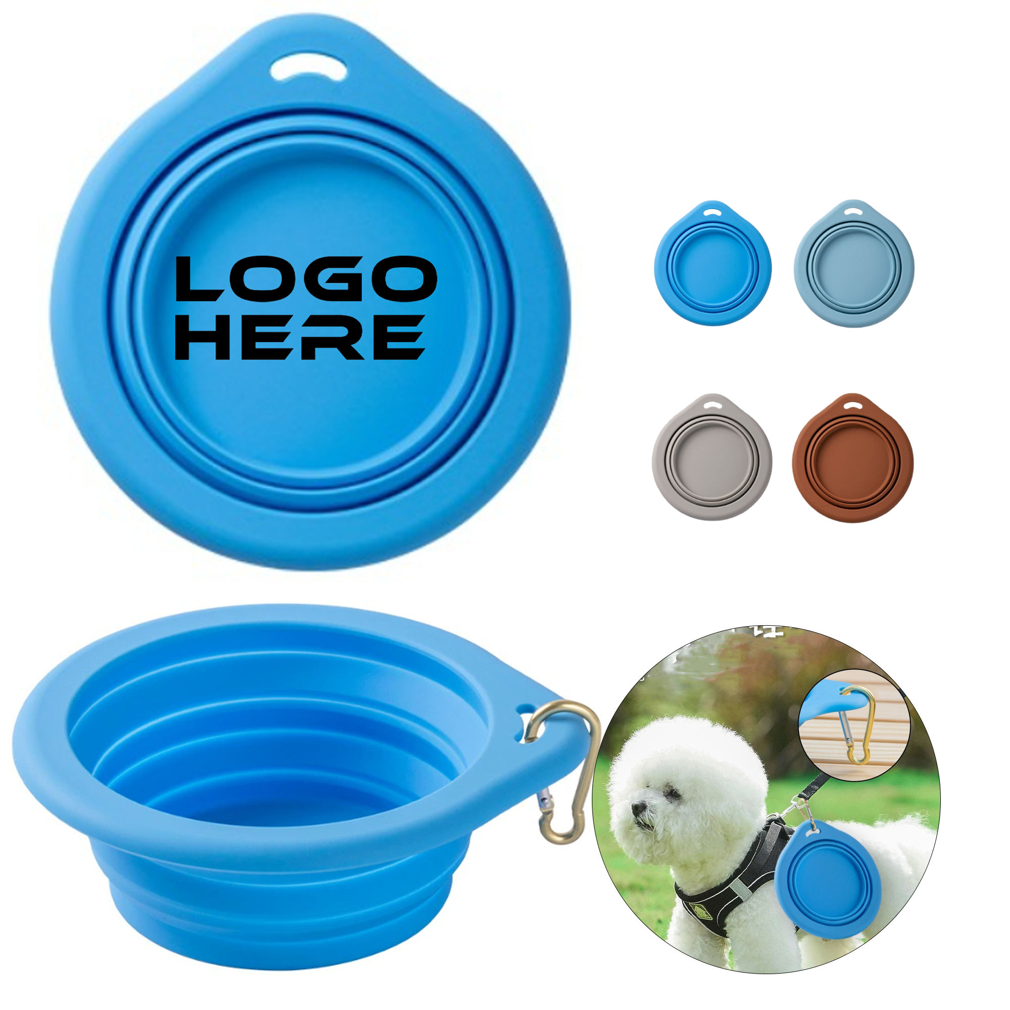 Silicone Custom Folding Dog Bowl 2
