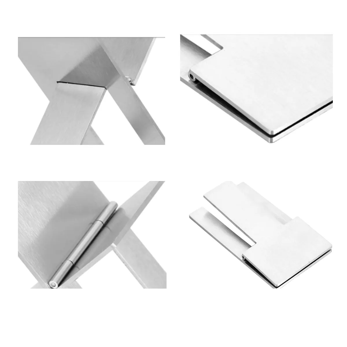 5 Pcs Silver Portable Stainless Steel Folding Cigar Holder 4