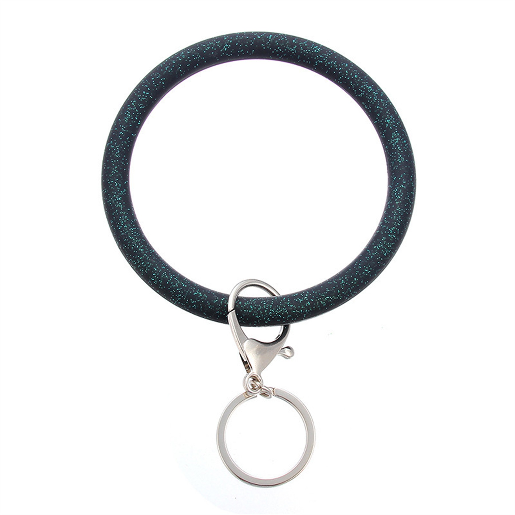 Wristlet Keychain Circle Silicone Bangle Keyring 2