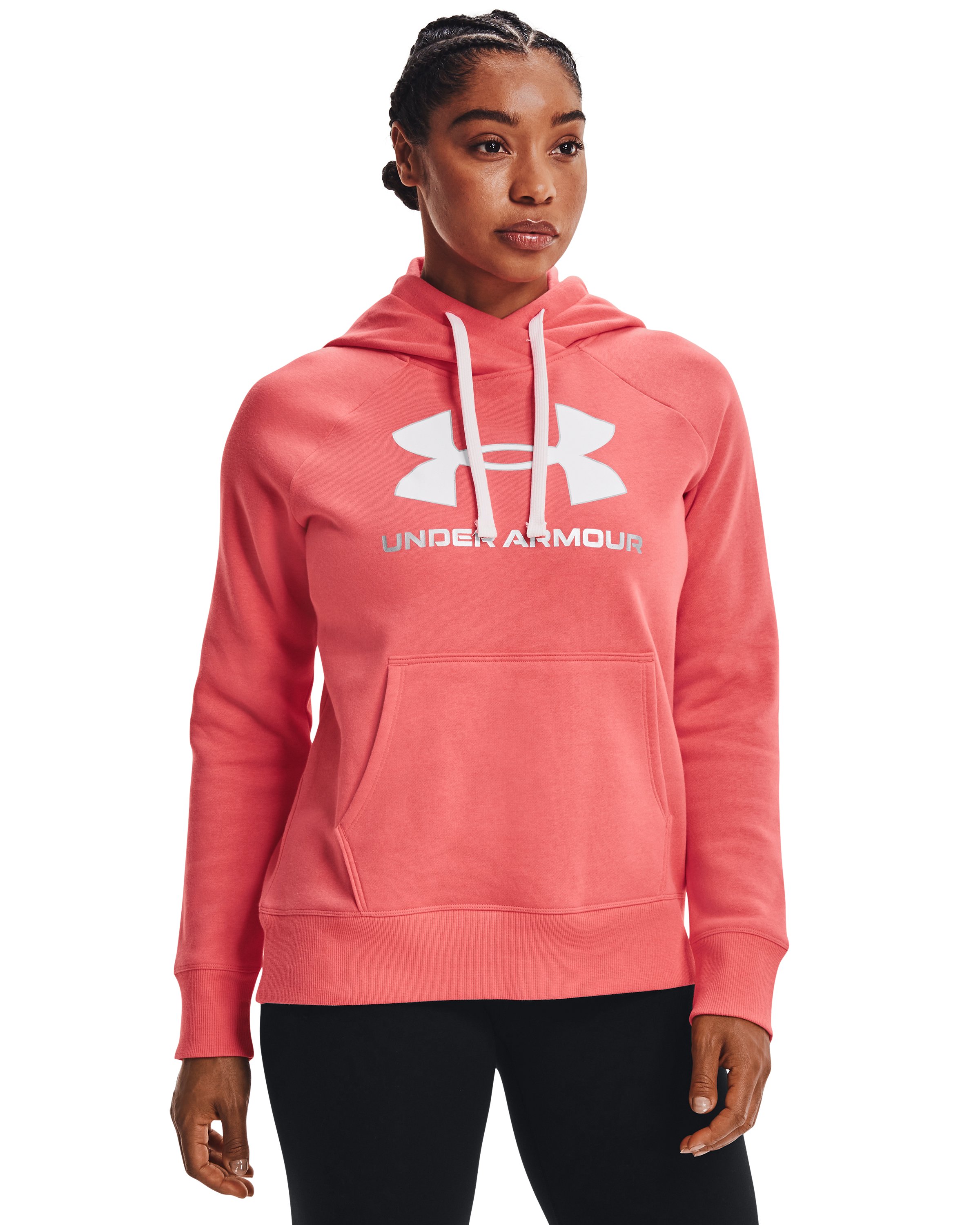 UA Rival Fleece Big Logo Foil Outline Women's Hoodie, custom hoodie or sweatshirt with logo imprint 4