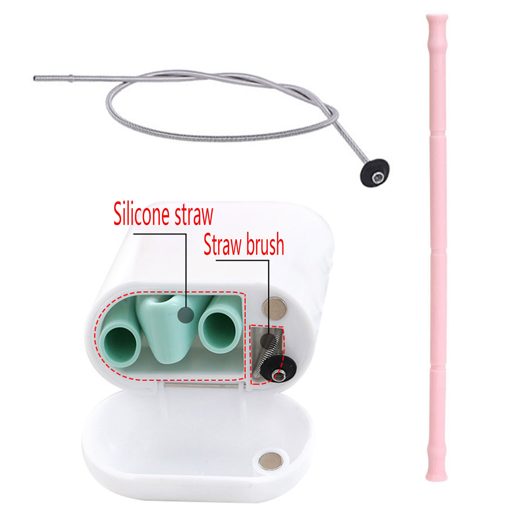 Silicone Straw Suit w/case 2